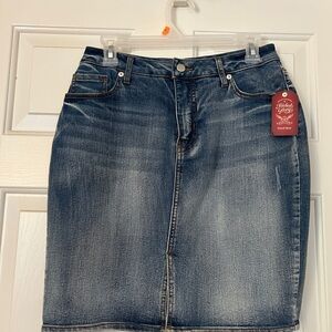 Faded Glory Blue Denim Skirt